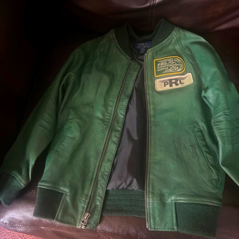 Polo Ralph Lauren kids leather jackets in excellent used condition size 7